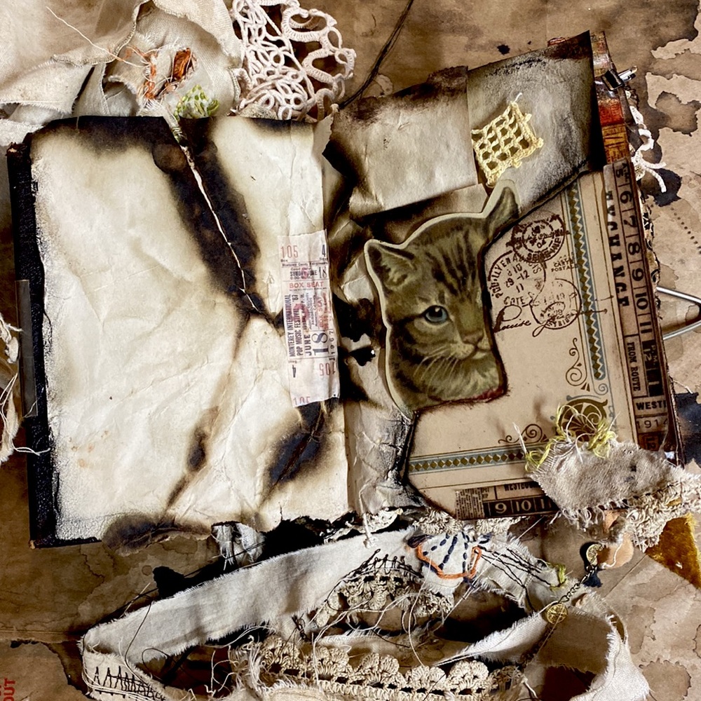 Antique Gothic Grunge junk journal